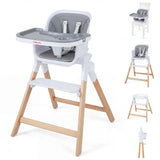 4-in-1 Convertible Baby High Chair with Detachable and Adjustable Tray