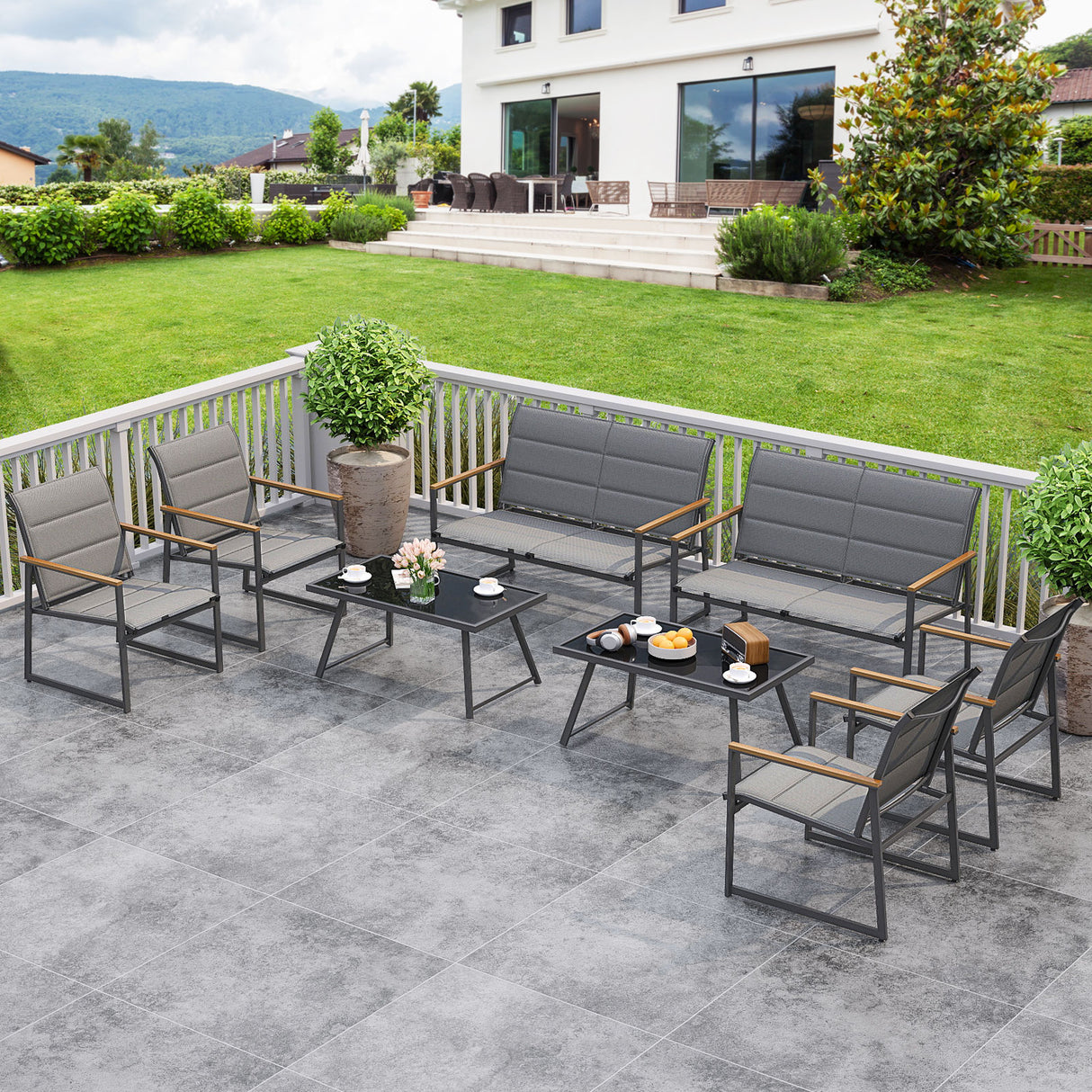 4-Piece Outdoor Conversation Patio Furniture Set
