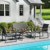 4-Piece Outdoor Conversation Patio Furniture Set