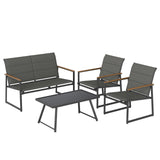 4-Piece Outdoor Conversation Patio Furniture Set