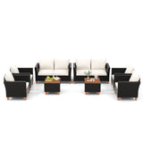 4 Piece Outdoor Conversation Set with Storage Coffee Table