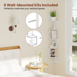 5-Tier Corner Shelf Floating Bookshelf Wall Mounted Storage Organizer
