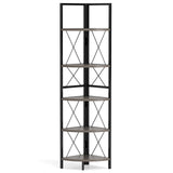 5-Tier Freestanding Corner Shelf 63 Inch Tall Storage Rack