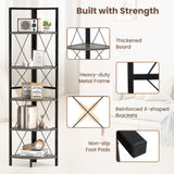 5-Tier Freestanding Corner Shelf 63 Inch Tall Storage Rack