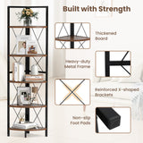 5-Tier Freestanding Corner Shelf 63 Inch Tall Storage Rack