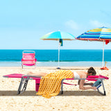 5-position Outdoor Folding Chaise Lounge Chair