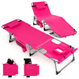 5-position Outdoor Folding Chaise Lounge Chair