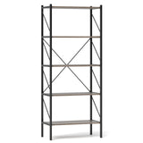 5-Tier Bookshelf with Open Shelves and Heavy Duty Metal Frame