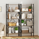 5-Tier Bookshelf with Open Shelves and Heavy Duty Metal Frame