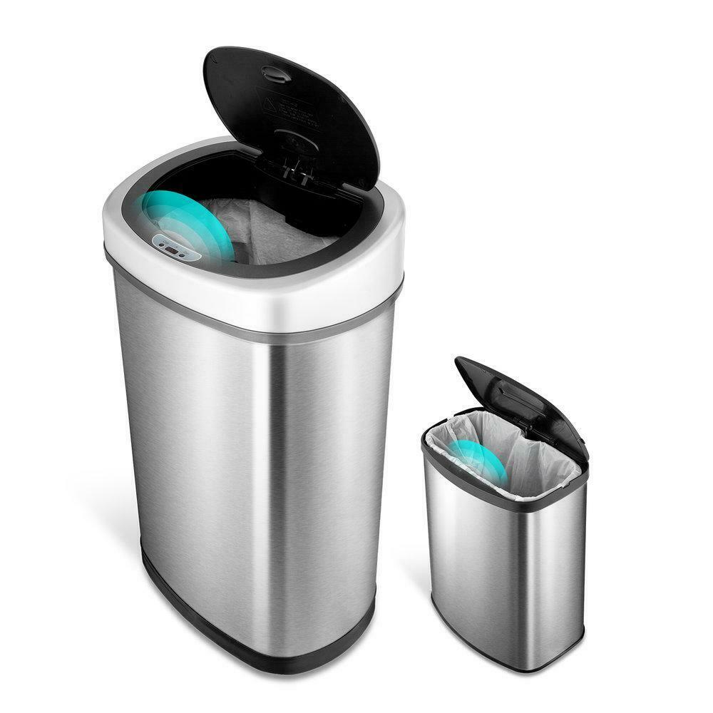 Rectangular Motion Sensor Trash Can 13.2 Gallon & 2.1 Gallon | CB-DZT-50-9/8-1