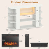 50â Fireplace TV Stand with RGB Lights and 23â Electric Fireplace for Living Room