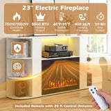 50â Fireplace TV Stand with RGB Lights and 23â Electric Fireplace for Living Room