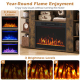 50â Fireplace TV Stand with RGB Lights and 23â Electric Fireplace for Living Room