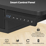 55 Inch x 27 Inch Electric Standing Desk with Drawers