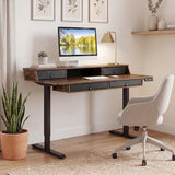 55 Inch x 27 Inch Electric Standing Desk with Drawers
