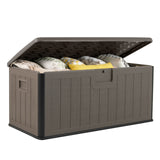 100 Gallon Large Deck Box with Lockable Lid for Patio