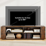 59 Inch Console Storage Entertainment Media Wood TV Stand