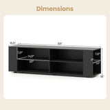 Console Storage Entertainment Media Wood TV Stand
