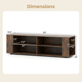 Console Storage Entertainment Media Wood TV Stand