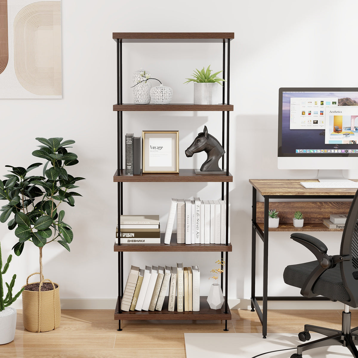 3-Tier Multipurpose Display Rack with Metal Frame