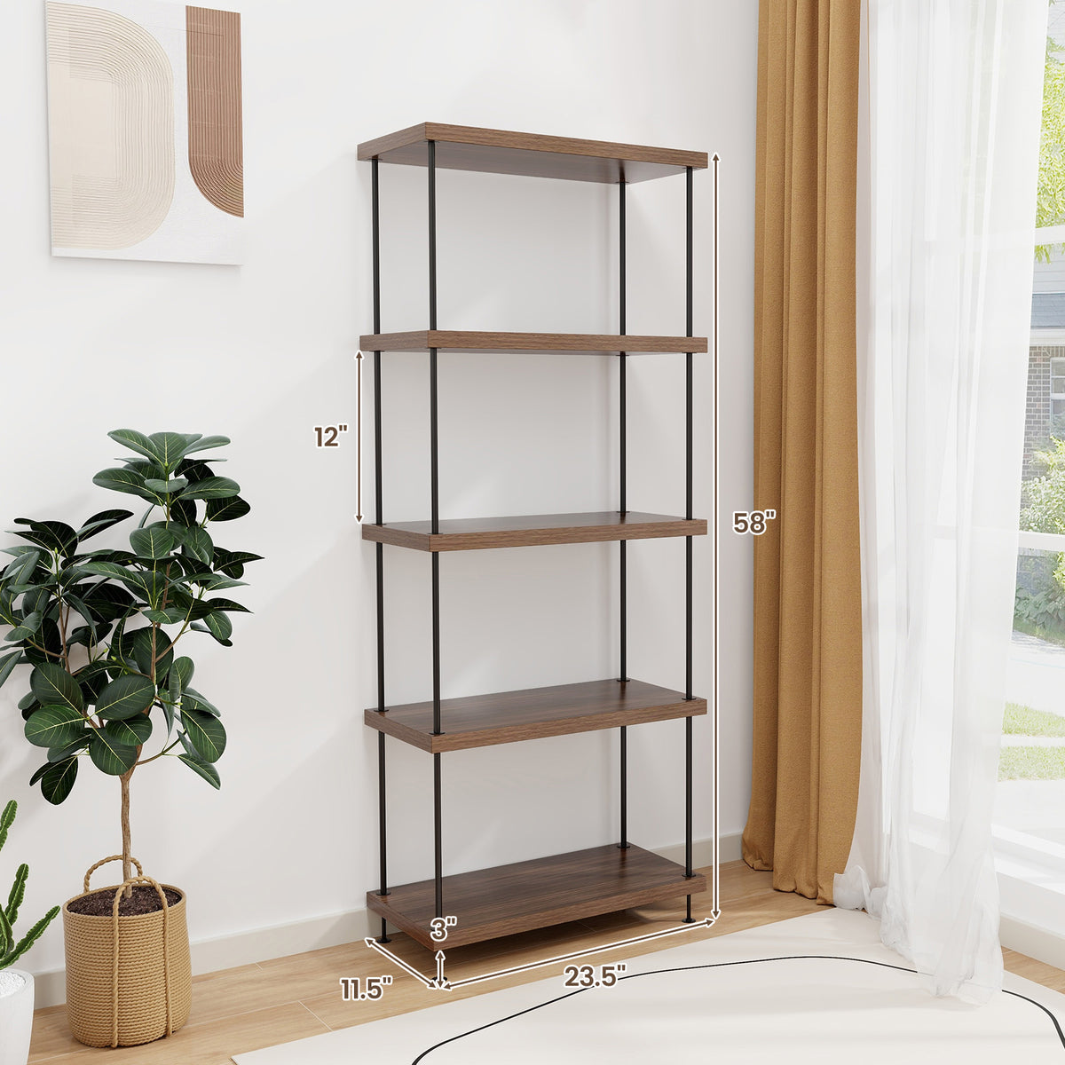 3-Tier Multipurpose Display Rack with Metal Frame