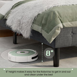 Platform Bed with Button Tufted Headboard