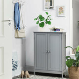 Bathroom Floor Storage Double Door Cupboard Cabinet
