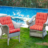 22 x 44 Inch Tufted Outdoor Patio Chair Seating Pad