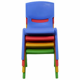4-pack Colorful Stackable Plastic Children Chairs