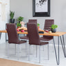 4 pcs PVC Leather Dining Side Chairs Elegant Design