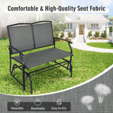 Outdoor Iron Patio Rocking Chair for Backyard and Lawn