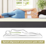 3-Inch Bed Mattress Topper Air Cotton for All Nightâs Comfy Soft Mattress Pad-Queen Size