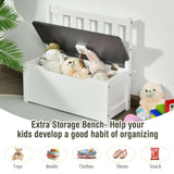 4 Pieces Kids Wooden Activity Table and Chairs Set with Storage Bench and Study Desk
