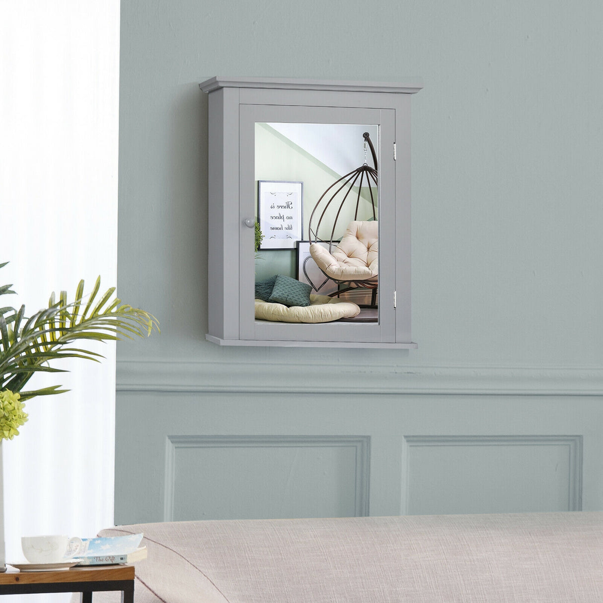 Bathroom Wall Mounted Storage Mirror Medicine Cabinet
