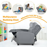 Ergonomic PU Leather Kids Recliner Lounge Sofa for 3-12 Age Group