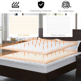 Auto Shut Off Heated Electric Mattress Pad with Dual Controller-Queen Size