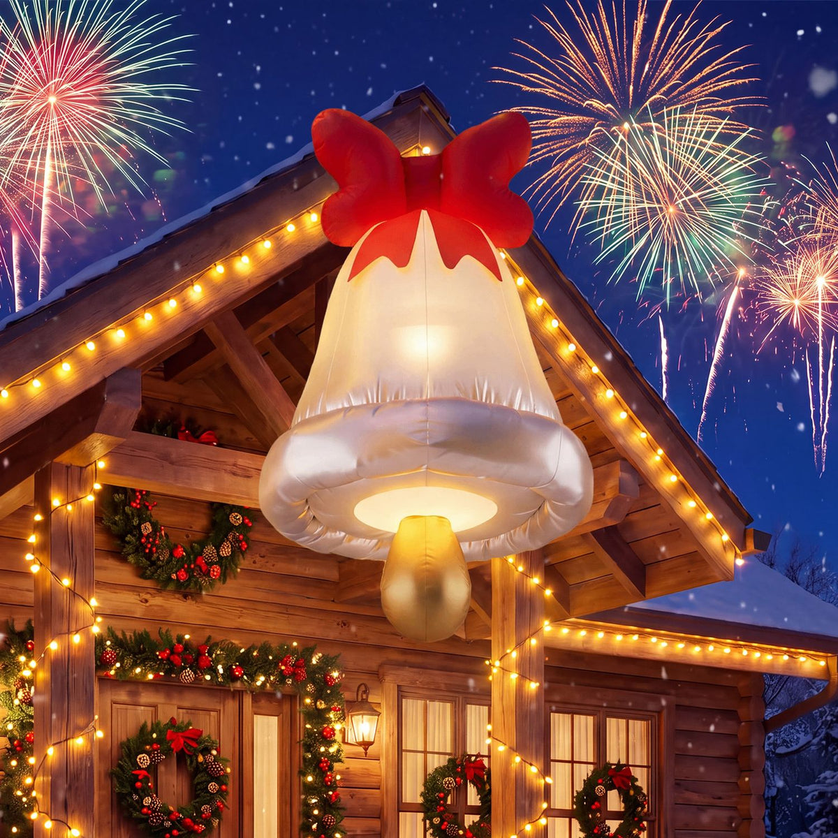 5.9 FT Christmas Inflatable Outdoor Decoration Climbing Santa