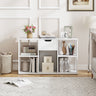5-Cube Bookcase with Storage Drawer Freestanding Bookshelf Modern Display Rack
