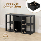5-Cube Bookcase with Storage Drawer Freestanding Bookshelf Modern Display Rack