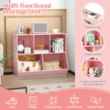 5-Cube Wooden Kids Toy Storage Organizer with Anti-Tipping Kits