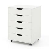 5 Drawer Mobile File Cabinet with Wheels for Living Room