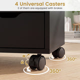 5 Drawer Storage Cabinet on Wheels with Adjustable Shelf