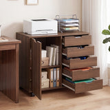 5 Drawer Storage Cabinet on Wheels with Adjustable Shelf