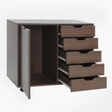 5 Drawer Storage Cabinet on Wheels with Adjustable Shelf
