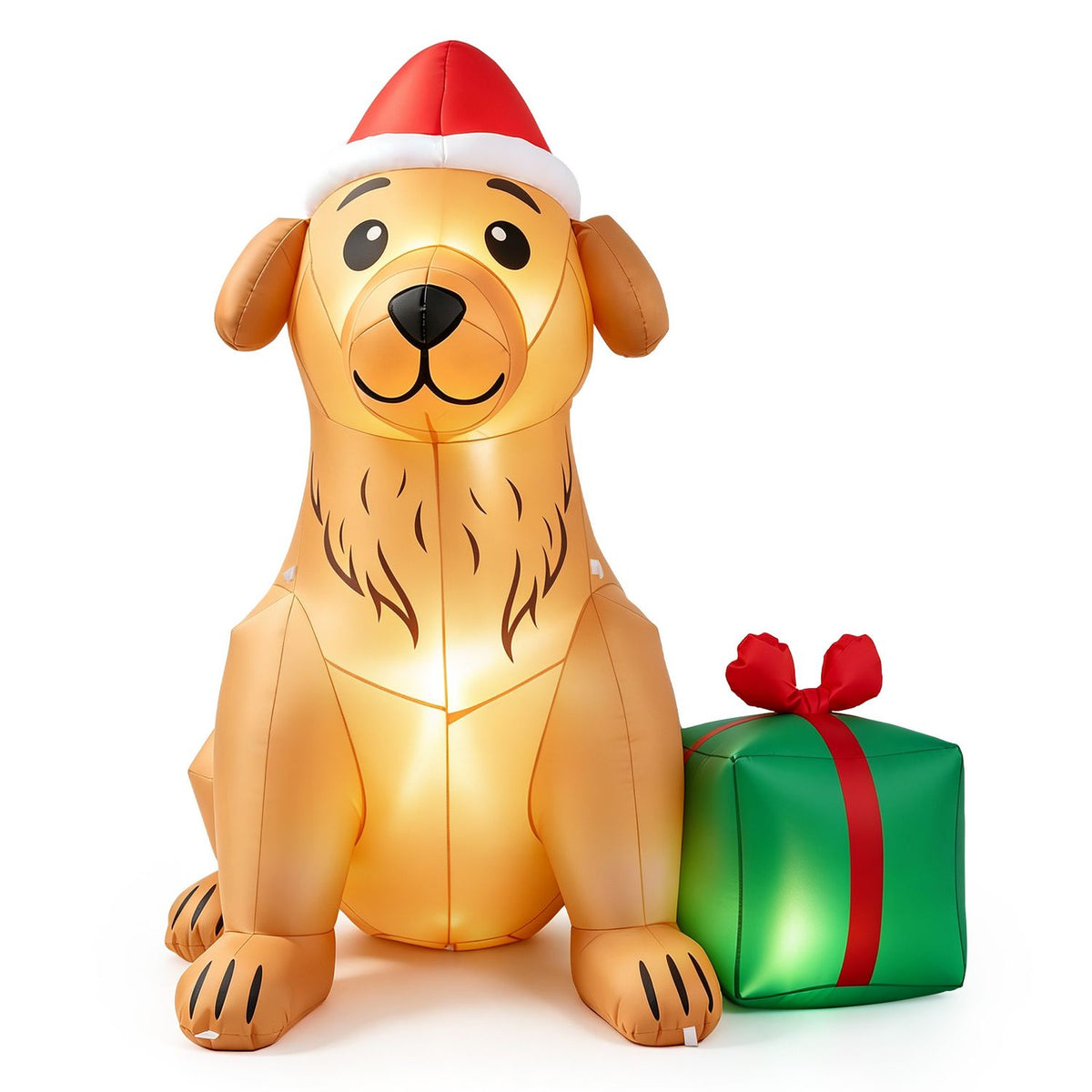 5 FT Christmas Inflatable Golden Retriever Dog Decoration for Holiday Decor