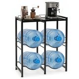 5 Gallon Water Jug Holder for 4 Bottles-Black