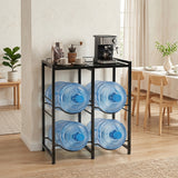 5 Gallon Water Jug Holder for 4 Bottles-Black