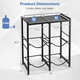 5 Gallon Water Jug Holder for 4 Bottles-Black