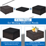5 Pieces Outdoor Patio Rattan Furniture Set With Cushions