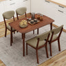 5-Piece Dining Set for 4 with Rectangular Table & Fabric Chairs for Living Room